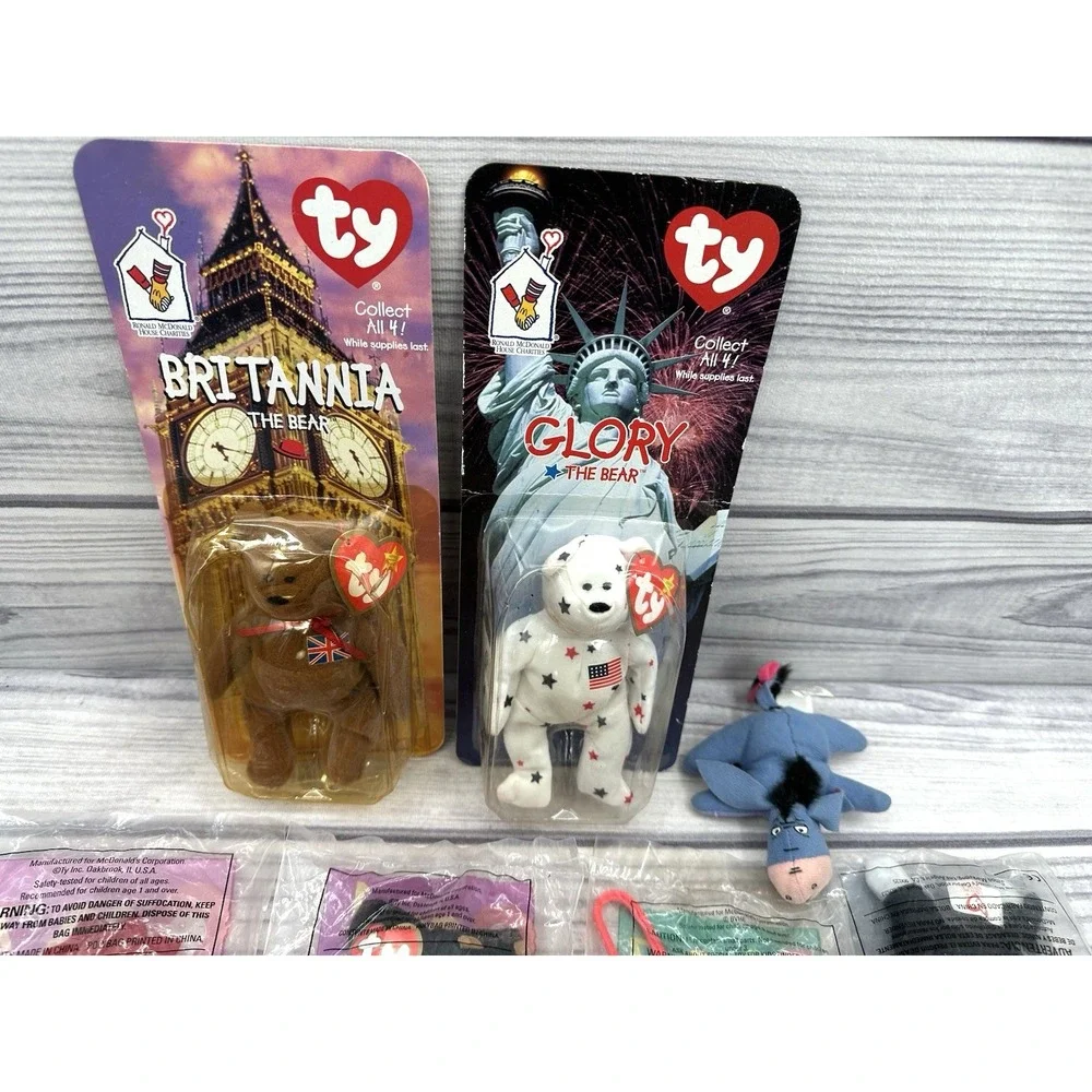 LOT OF VINTAGE 80'S / 90'S MCDONALD'S HAPPY MEAL TOYS CHANGEABLES BEANIE‎ BABIES